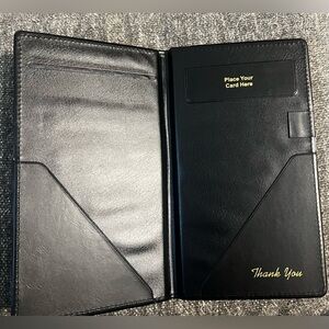 NWT Black Restaurant Check Presenters